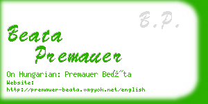 beata premauer business card